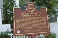 Plaque for the Great Geauga Count Fair, oldest continuous county fair in Ohio.